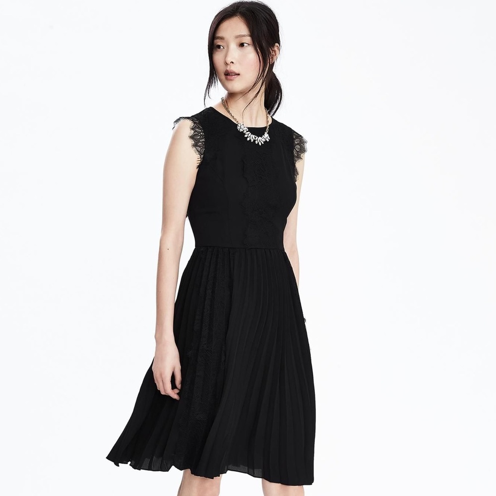 Banana Republic Black Lace Midi Dress